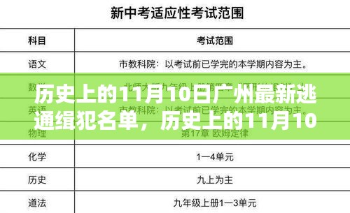 歷史上的11月10日廣州逃犯名單揭秘，最新通緝犯名單曝光