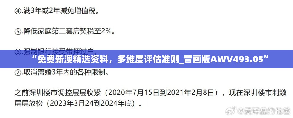 “免費(fèi)新澳精選資料，多維度評(píng)估準(zhǔn)則_音畫(huà)版AWV493.05”