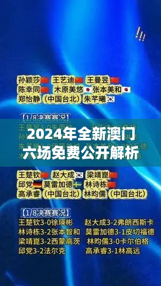 2024年全新澳門六場(chǎng)免費(fèi)公開解析，決策資料全面升級(jí)版SWY209.91