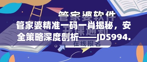 管家婆精準(zhǔn)一碼一肖揭秘，安全策略深度剖析——JDS994.53探索版