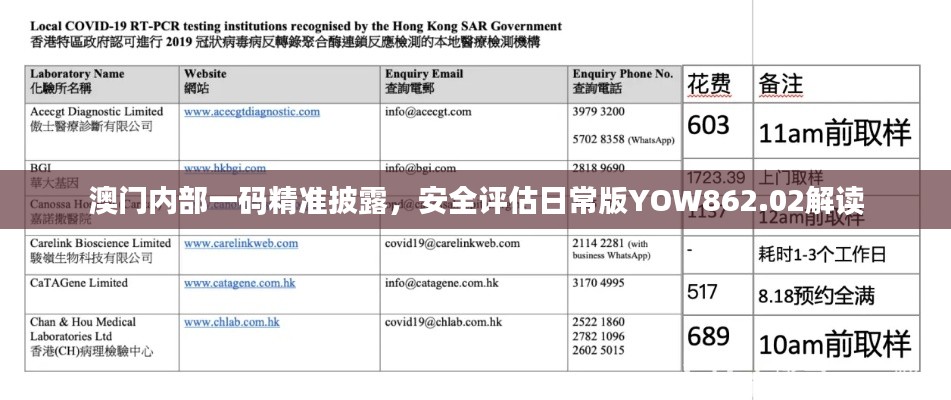 澳門內(nèi)部一碼精準(zhǔn)披露，安全評估日常版YOW862.02解讀