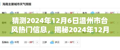 揭秘與預(yù)測，2024年溫州市臺風(fēng)熱門信息提前解讀與應(yīng)對準(zhǔn)備