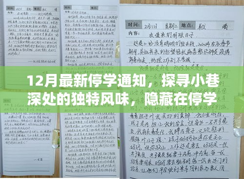 12月最新停學(xué)通知，探尋小巷深處的獨特風(fēng)味，隱藏在停學(xué)通知背后的秘密小店