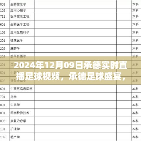 承德足球盛宴，實(shí)時(shí)直播足球視頻解析（日期，2024年12月09日）