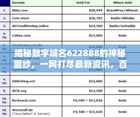 揭秘?cái)?shù)字域名622888的神秘面紗，一網(wǎng)打盡最新資訊，百度直達(dá)！