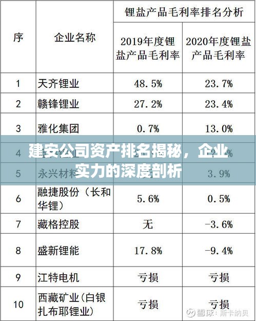 建安公司資產排名揭秘，企業(yè)實力的深度剖析