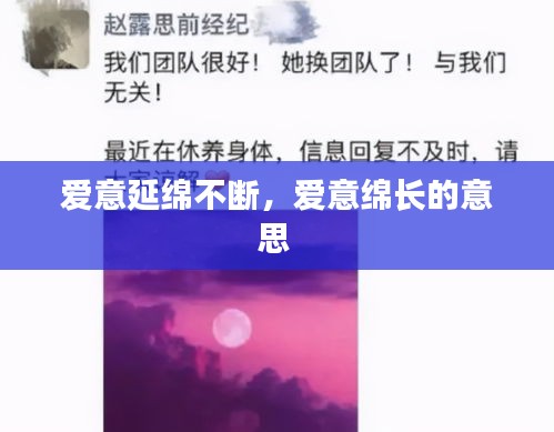 愛意延綿不斷，愛意綿長的意思 