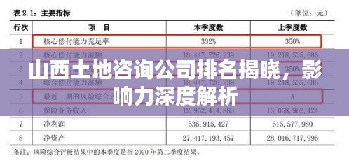 山西土地咨詢公司排名揭曉，影響力深度解析