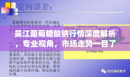 吳江葡萄糖酸鈉行情深度解析，專業(yè)視角，市場(chǎng)走勢(shì)一目了然