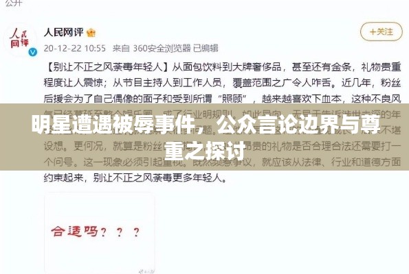 明星遭遇被辱事件，公眾言論邊界與尊重之探討