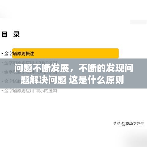 問題不斷發(fā)展，不斷的發(fā)現(xiàn)問題解決問題 這是什么原則 